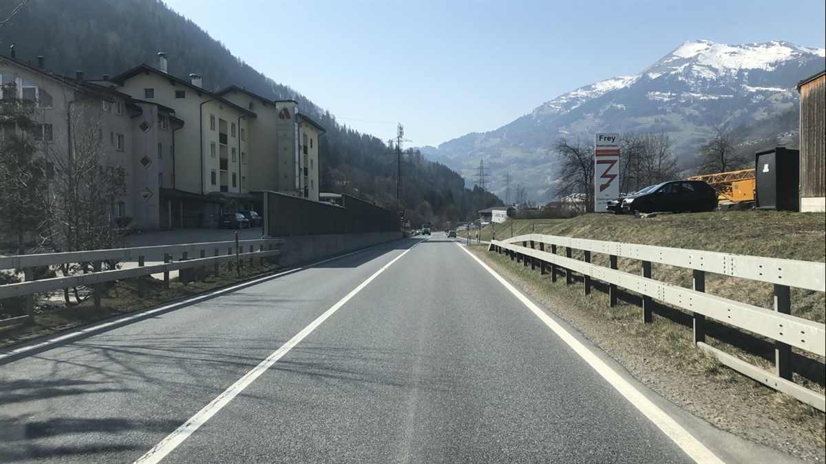 Schiers Blick A28 Richtung Landquart