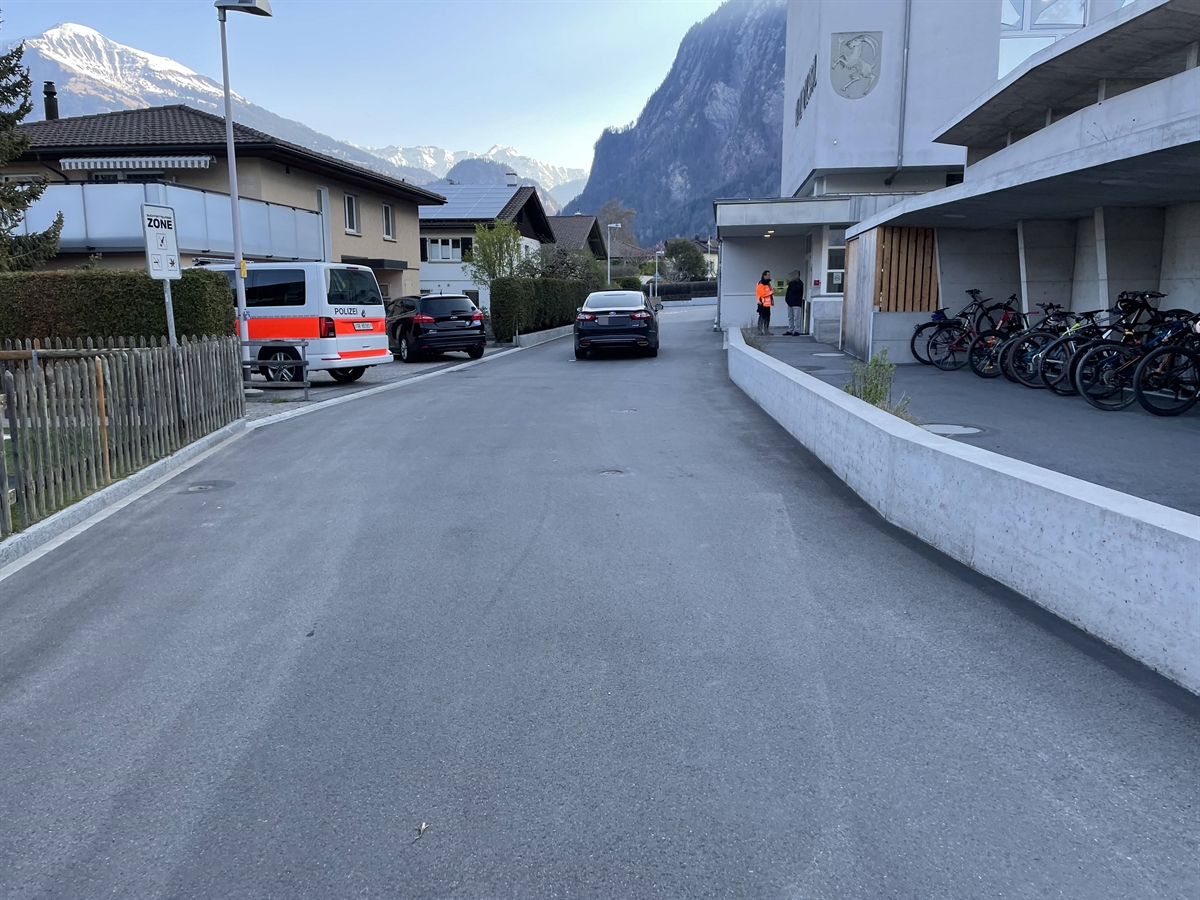 Unfallstelle am Bungertweg in Igis