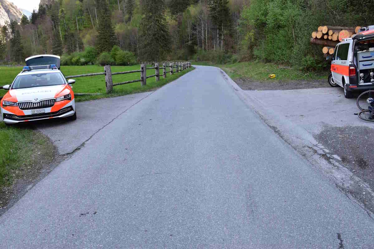 Unfallstelle auf der Gandastrasse