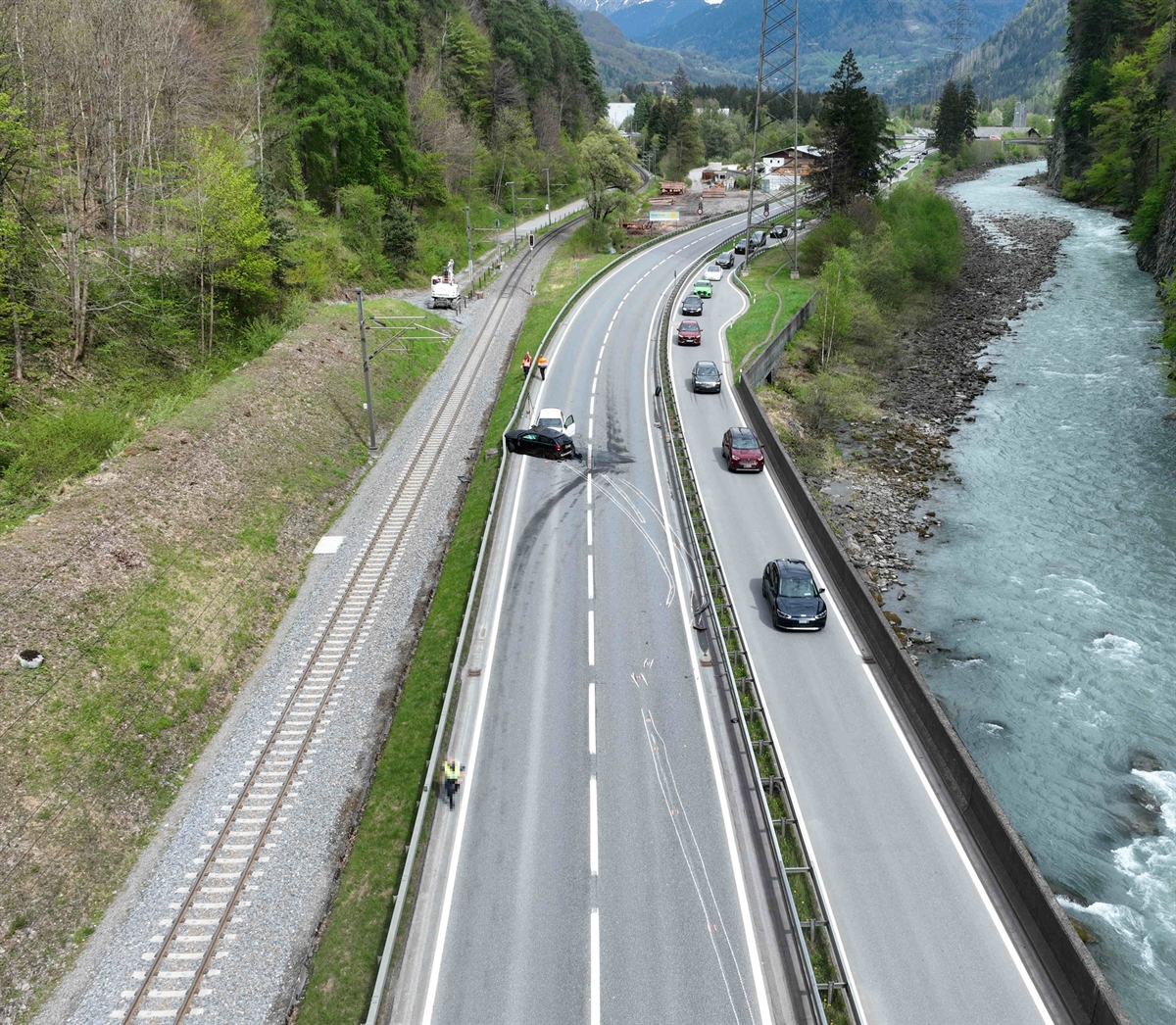 Übersichtsaufnahme der Unfallörtlichkeit N28