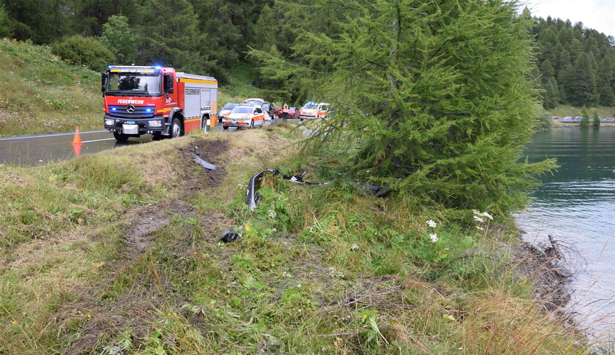 Übersichtsaufnahme Fahrspuren auf Erdwall