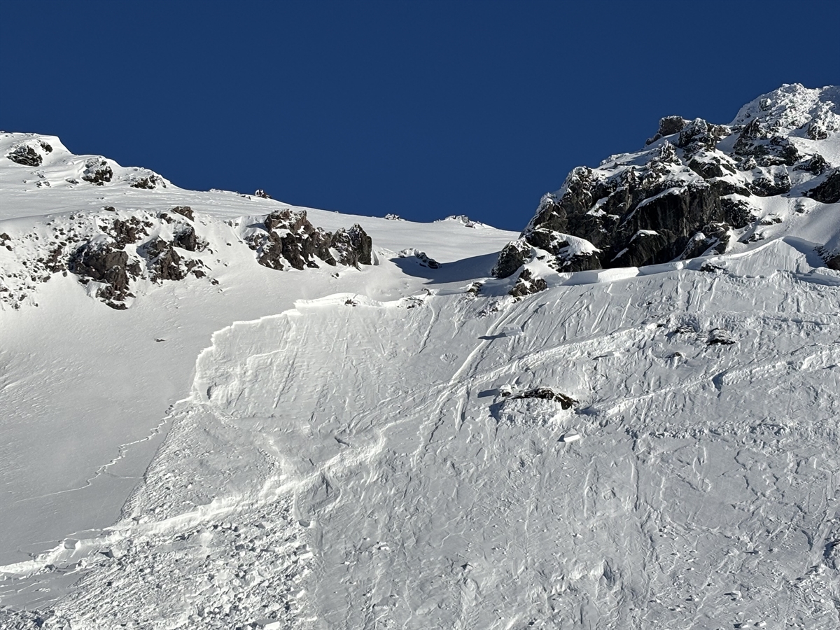 blauer Himmel, Lawinenanriss