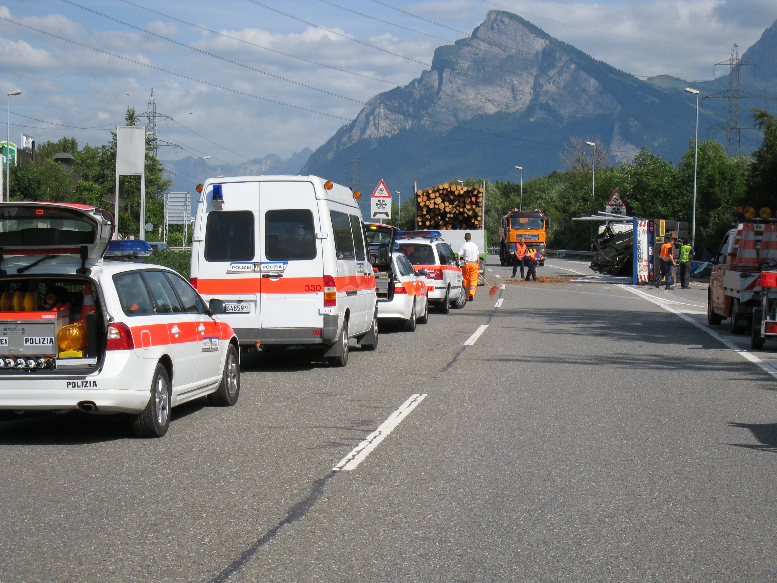 Übersichtsaufnahme der Unfallstelle