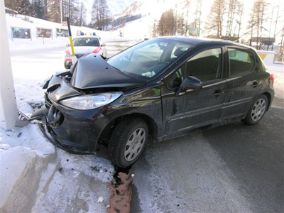 Beteiligter Personenwagen des Unfalls