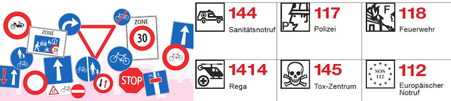 segnaletica stradale, numeri di emergenza