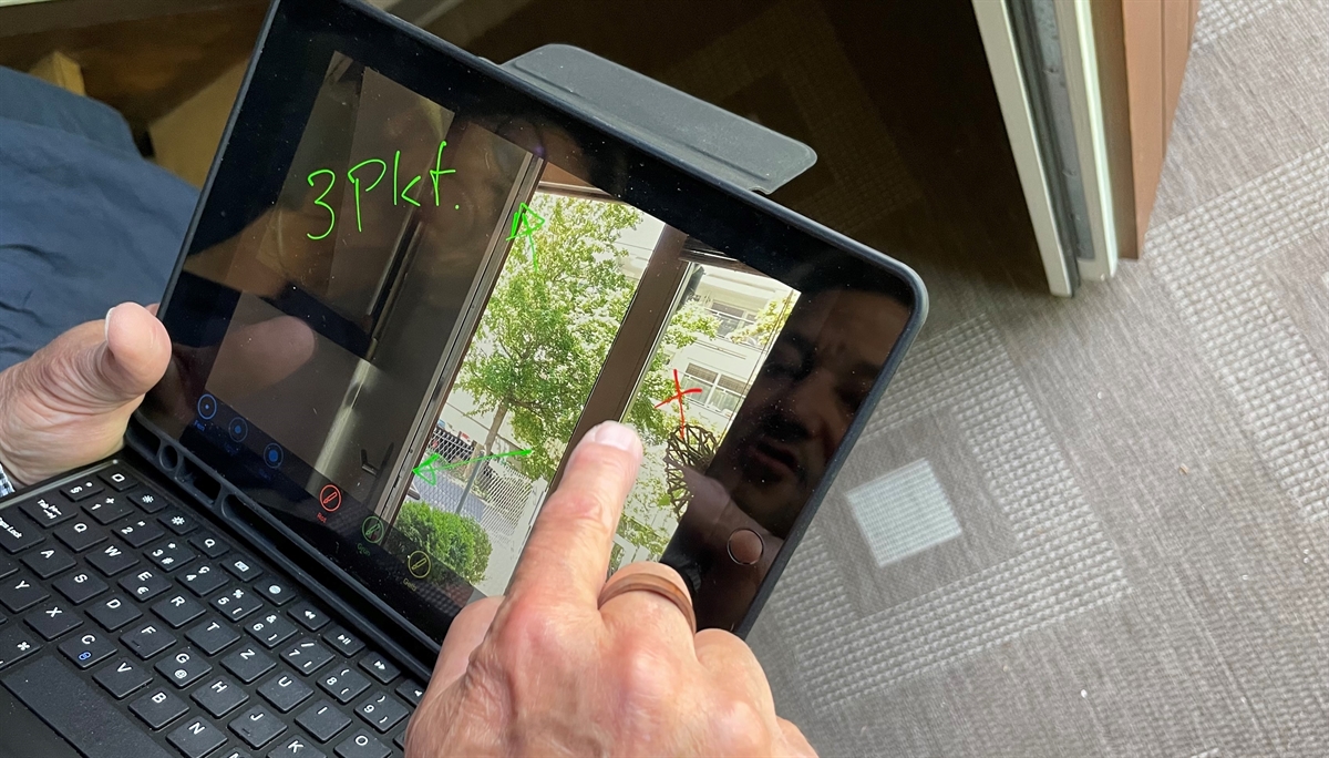 Foto mit Skizee auf iPad