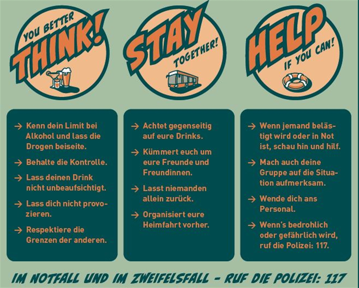 Plakat mit Tipps
