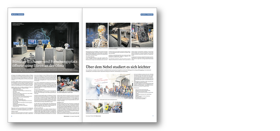 Ansicht Zeitungsseiten zum Bericht über die OLMA und den Gastkanton graubünden