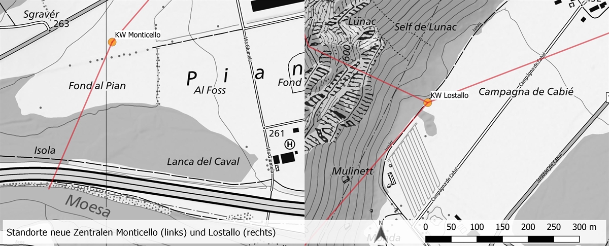 Karte Variante neue Zentralen Monticello und Lostallo