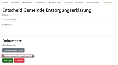 Maske Entsorgung Bauabfälle