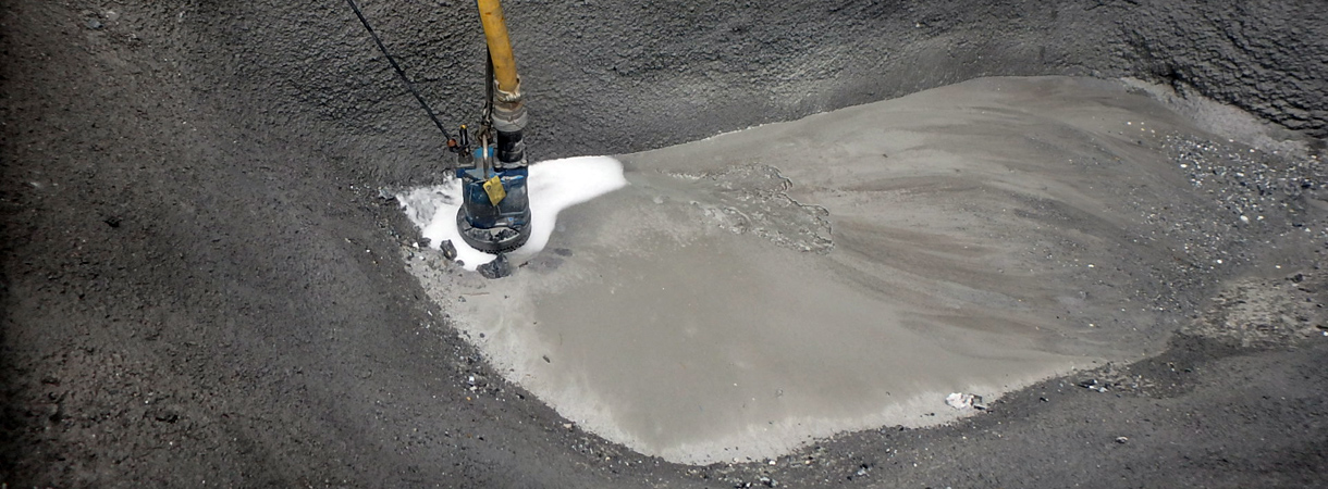 Abwasser auf einer Baustelle