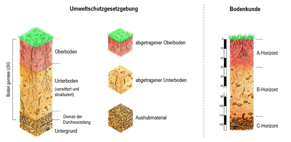 Darstellung Bodenschichten