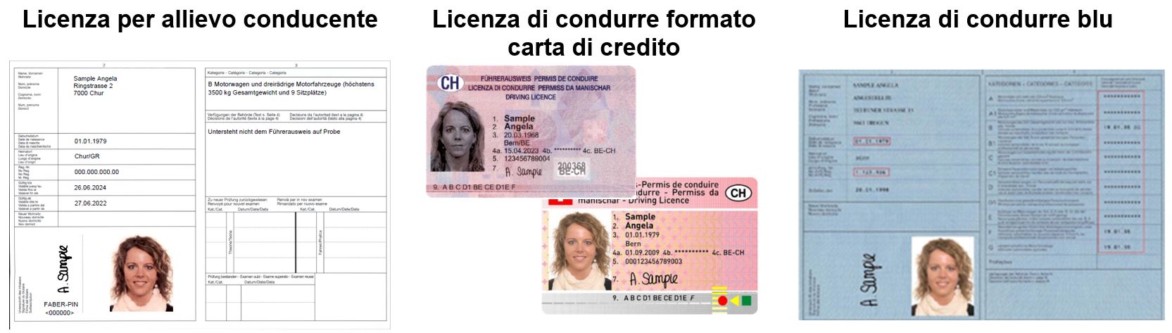 Licenze per alievo conducente e licenze di condurre